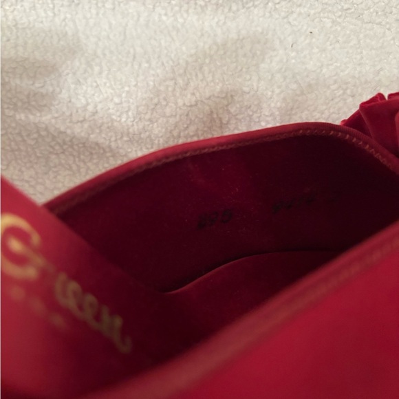 Vintage Daniel Green satin rosette mules heels -see measurements 1950’s - Picture 12 of 13